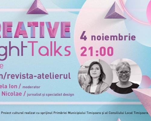 Despre design şi creativitate la Creative Night Talks din noiembrie