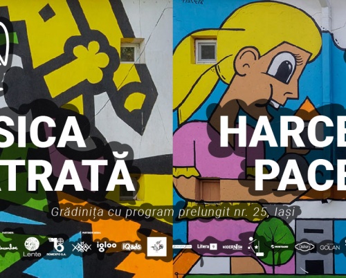 Vezi lucrările realizate de Pisica Pătrată și Harcea Pacea la Iași, în cadrul Romanian Street Art 