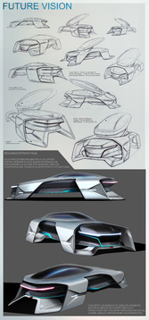 Cristina Enciu // Dacia EF-Vision 2050' - concept de interior auto
