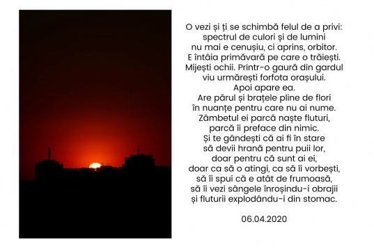 Izolat.Împreună – Expoziția cu imagini de Mihnea Ratte pe cuvinte de Ana Mănescu, între 10 – 12 iulie în București