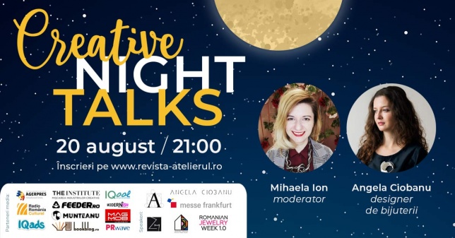 Creative Night Talks – platformă de conferinţe online marca Revista Atelierul