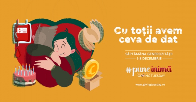 A început săptămâna generozității - toți românii sunt invitați să facă o faptă bună de GivingTuesday