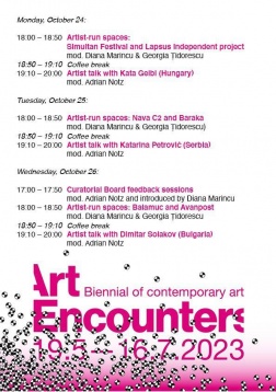 Maratonul Art Encounters: Conferință de presă, invitații, Bienala Art Encounters 2023