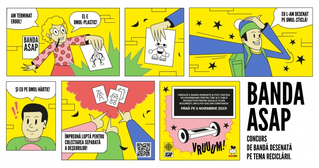 Eroul reciclării într-o bandă desenată - concurs inedit cu premii la inițiativa ASAP România și Animest