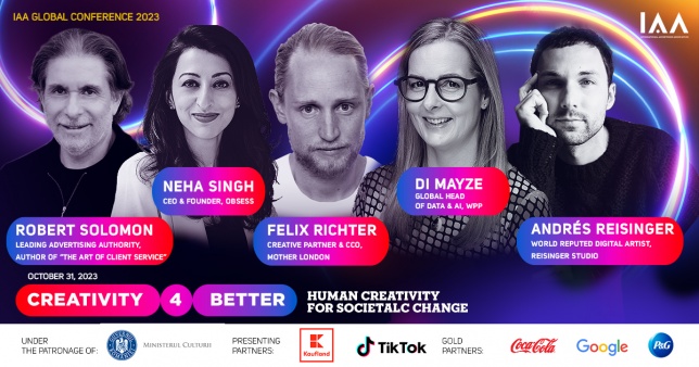 Conferința Globală IAA „Creativity4Better” se află la doar câteva zile distanță de publicul din România