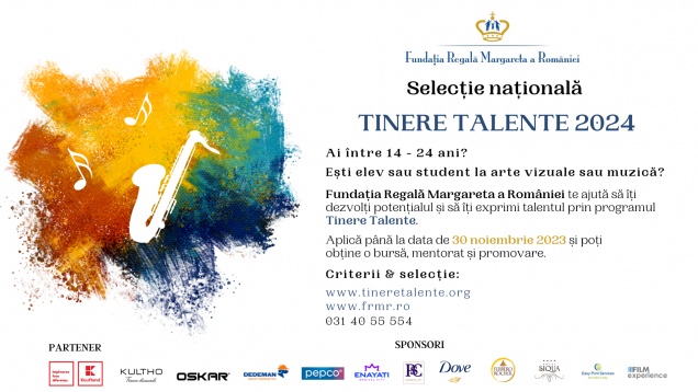 Fundația Regală Margareta a României lansează selecția națională pentru Bursele Tinere Talente 2024
