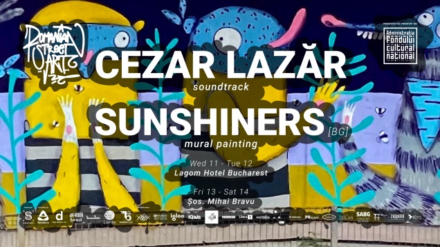 Romanian Street Art cu Sunshiners (mural) și Cezar Lazăr (soundtrack)