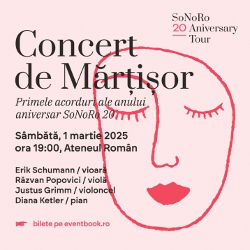 Concert de Mărțișor – primele acorduri ale anului aniversar SoNoRo 20