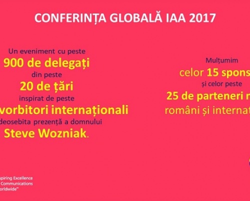 Conferința Globală IAA se întoarce la București și în 2018