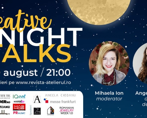 Creative Night Talks – platformă de conferinţe online marca Revista Atelierul