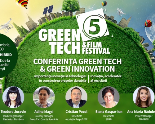 Green Tech & Film Festival, primul festival despre tehnologii verzi și subiecte de mediu, a ajuns la a V-a ediție 