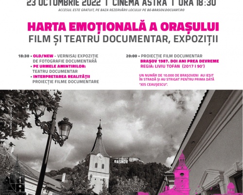 Proiecție de film, reprezentație teatrală și expoziție: “Be-Brașov: retrocedarea emoțiilor I memoria orașului” 