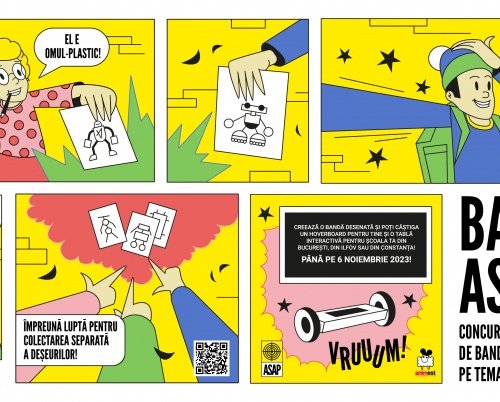 Eroul reciclării într-o bandă desenată - concurs inedit cu premii la inițiativa ASAP România și Animest
