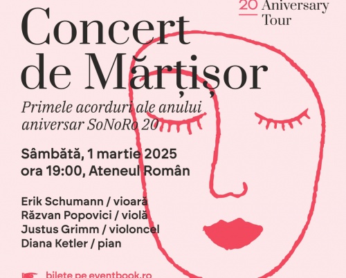 Concert de Mărțișor – primele acorduri ale anului aniversar SoNoRo 20